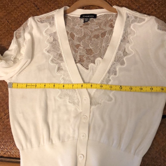 Bebe light cardigan with lace inserts - Picture 4 of 6